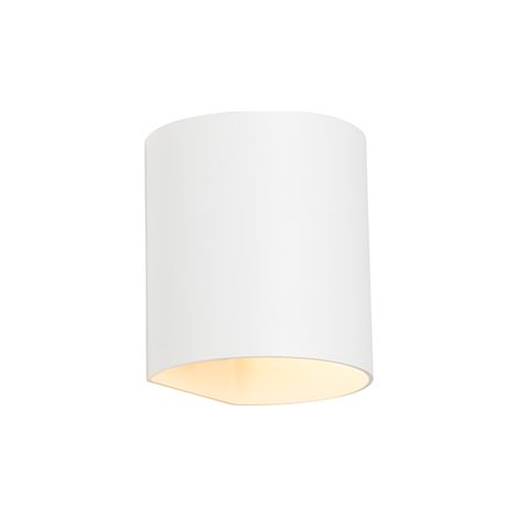 QAZQA Appliques sabbio - Moderno - Alluminio - Bianco - Cilindro Max. 1 x Watt