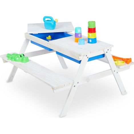 Weie sitzgruppe fur kinder aus holz