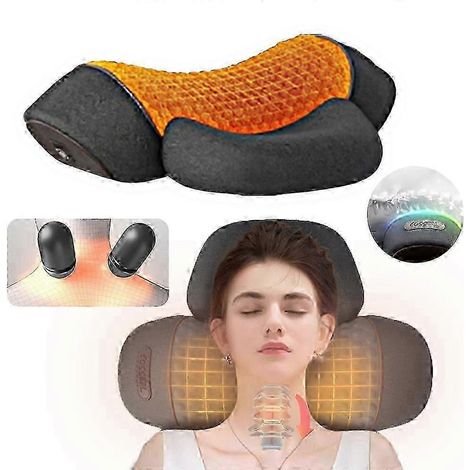 Ergonomisches 3-in-1-Nackenkissen mit Wärmemassage – Callixe Halswirbelsäulen-Traktionstherapie, elektrisch beheizt für Schmerzlinderung zu Hause und im Büro, Klassisches Grau (1/5)