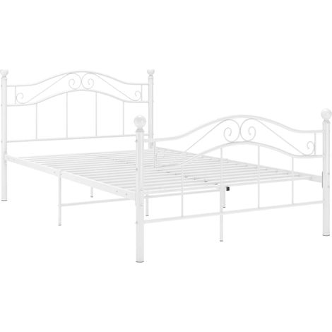 Estructura de cama sin colchón metal blanco 120x200 cm vidaXL (1/4)