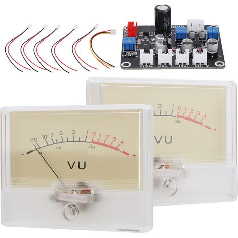 TS-DB90R Lot de 2 dBmètres + carte de commande Testeur de niveau de puissance audio VU avec rétroéclairage (1/5)