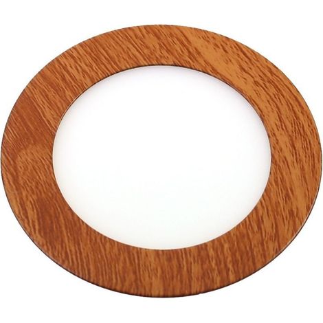 Jandei - Downlight LED 6W 6000K rond encastrable finition bois Cadre bois (1/4)