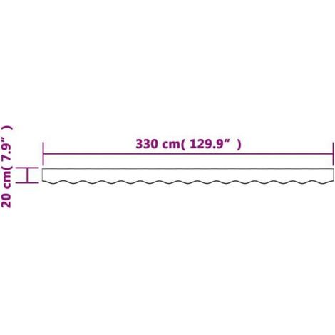 vidaXL Tissu de remplacement de cantonnière d’auvent rayure marron 367781 (1/5)