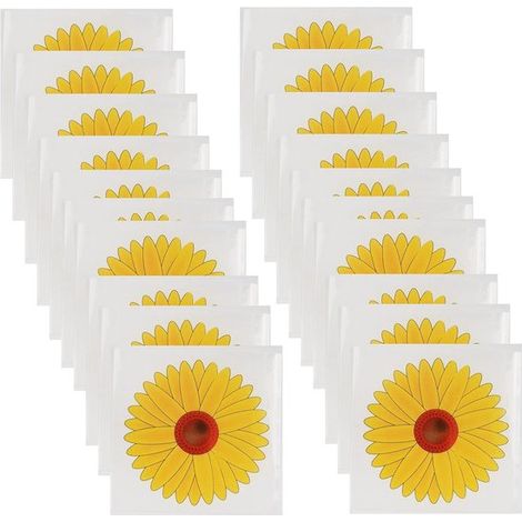 20 fogli per confezione di carta moschicida per finestre, trappole per crisantemi e adesivi repellenti per vasi di fiori e per uso domestico. (1/5)