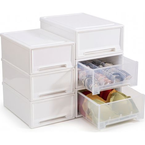 Boite de rangement pour sous-vetements, blanc 41 × 32 × 17 cm, 12 (1/5)