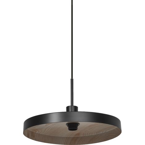 LEDVANCE Decor Plate Pendant E27, bois noir.
