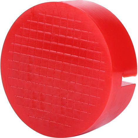 Universelle rote Gummiauflage für Wagenheber, Nutschienenadapter, Hebebühnenauflage, Schwellerschutz, Hebezubehör (1/5)