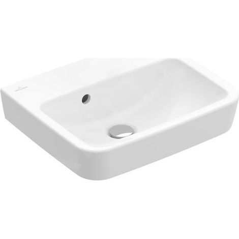 Villeroy & Boch O.novo - Lave-mains 500x370 mm, avec trop-plein, sans trou de robinetterie, blanc alpin 43445201 (1/2)
