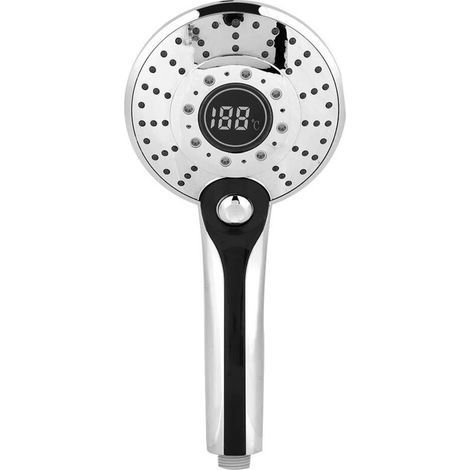 Pommeau de douche LED Pommeau de douche avec 3 changements de couleur Affichage numérique Capteur de température 3 réglages Douche à eau Douchette universelle à affichage numérique (1/4)