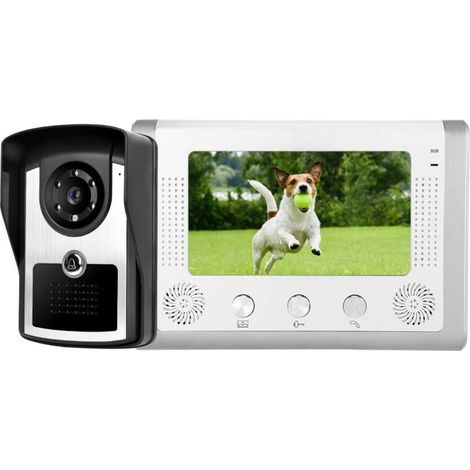 7-inch Vido Wired Doorbell Tanche Wired Intercom System Vido Door TLPhone IR Camera Monitor for Villa, House, Office, Flat (1/5)