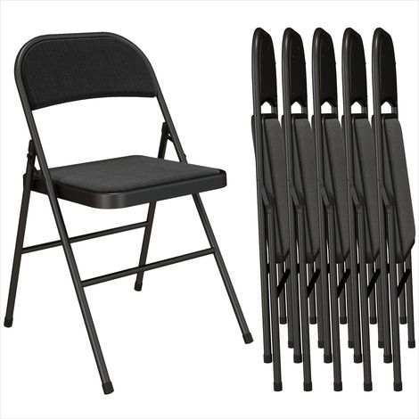 Banc de salle à manger Lot de 6 chaises pliantes en métal (1/5)
