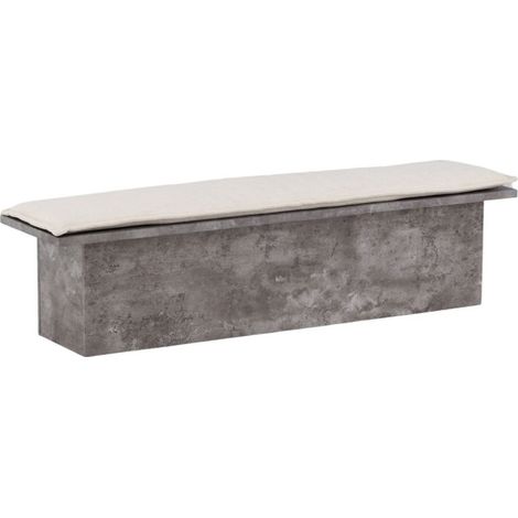 Banc Design & Coussin "Kellogg" 160cm Gris (1/5)
