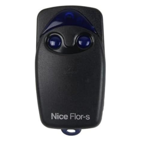Flo2r-s applicabile - 2 pulsanti - Rolling code 433 - Telecomando originale Nice Flo2r s - involucro nero