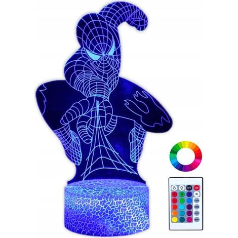 Spiderman Spider-Man 16 LED 3D-Nachtlicht für Kinder + Fernbedienung
