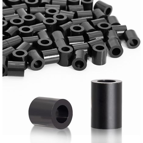 100 Pcs ABS Round Spacer Washers Plastic Insulating Spacer M8 Plastic Washer for M8 Screws 14x15mm for PCB Circuit Board Electrical Insulation (1/5)