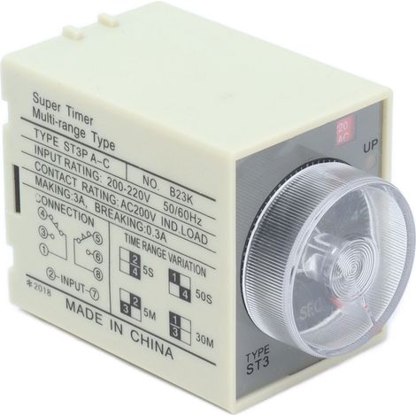 BERM Zeitrelais Einstellbare Einschaltverzögerung Zubehör Ersatzteil ST3PAC (AC220V) (1/5)