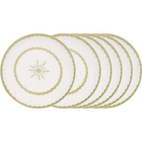 Table Passion - Assiette à dessert Tamara verte 20 cm (lot de 6) (1/4)
