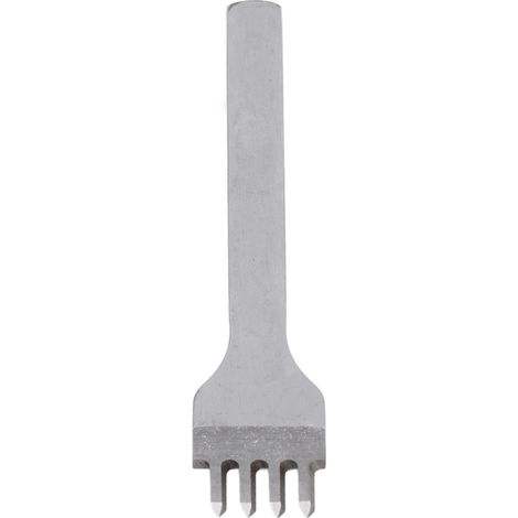 Outil à perforer le cuir, ciseau à 4 dents en acier rapide pour la couture et le travail du cuir (3 mm). (1/5)