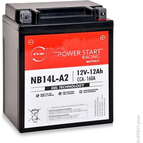 BaterÃ­a NX NB14L-A2 / YB14L-A2 / 12N14-3A GEL 12V 12Ah (1/3)
