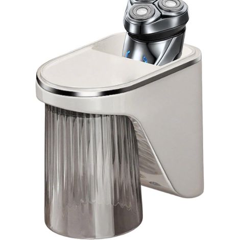 Soporte magnético para vasos - Soporte de pared para cepillos de dientes - Organización del baño - Montaje sin taladros - 13x12x9 cm - Blanco (1/5)