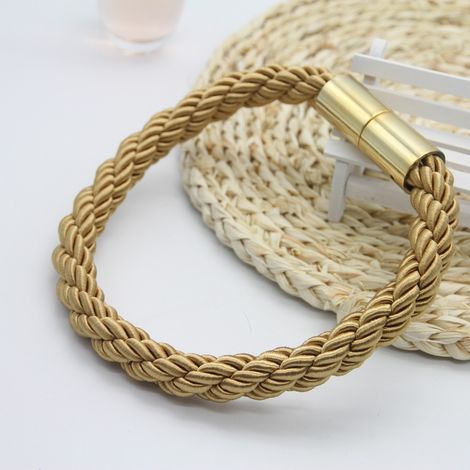 MINKUROW Fermatenda Per Tende, Fermacravatte Magnetiche Per Tende, Fermacravatte Per Tende Con Corda Magnetica, Fibbie Aupport Senza Perforazione, Adatto Per Tenda Decorativa Per Interni Home Office H (1/4)