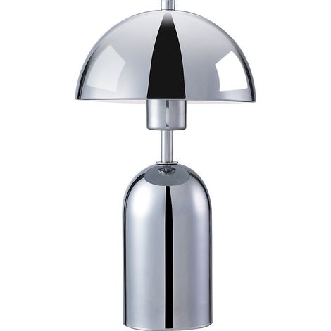 Lampada da tavolo a fungo in ottone spazzolato - D. 20 x H. 35,5 cm - Cromo - TANTA