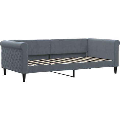 Maison Exclusive - Tagesbett Dunkelgrau 90x190 cm Samt (1/5)