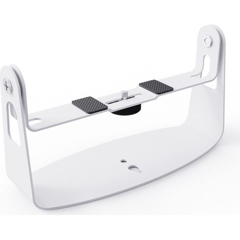 Support mural pour projecteur, support de projecteur orientable à 360°, fixation par vis 1/4", métal, blanc (1/5)