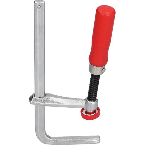Serre-joint en F réglable, barre en aluminium antidérapante 200x60mm, poignée en peuplier, sécurité optimale pour travail du bois (1/5)