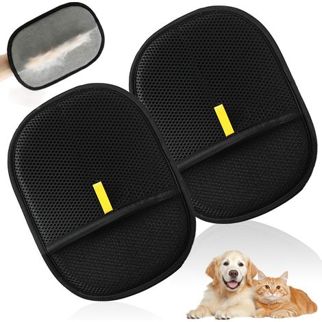 Gant Anti Poils Animaux, 2 Pièces Brosse Chat et Chien Réutilisable Rouleau Poils Animaux Double Sided Réutilisables pour Canapé et Vêtements Brosse Anti Poils Animaux Efficace (1/5)