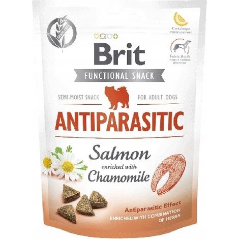 Brit Care Dog Functional Snack Antiparasitario - Snacks saludables para perros con salmón (1/2)