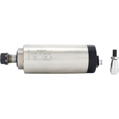 Motore mandrino ER20 da 2,2 kW, raffreddato ad aria, velocità di funzionamento precisa da 10 a 24000 giri/min. (1/2)