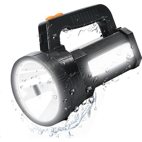 ERAY Lampe Torche LED Ultra Puissante, 9600mAH/11000 Lumens Lampe de Poche Rechargeable, Étanche IPX4, 6 Modes USB Torche pour Camping/Randonnée/Urgence/Coupure de Courant (1/5)