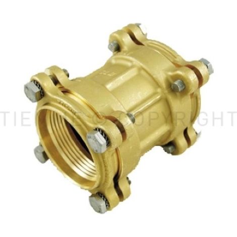 Raccordo a compressione flangiato pe pehd ottone 75x75 a136 l158,7 tiemme 3400039