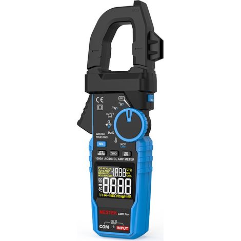 Pince ampèremétrique Mestek CM87Pro 1000A 1000V AC DC True RMS Pince ampèremétrique numérique Ampèremètre Capacité Température Ohm Hertz Testeur. (1/5)