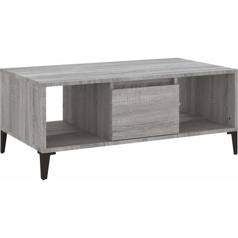 Maison Exclusive - Tavolino Salotto Grigio Sonoma 90x50x36,5 cm Legno Multistrato (1/5)