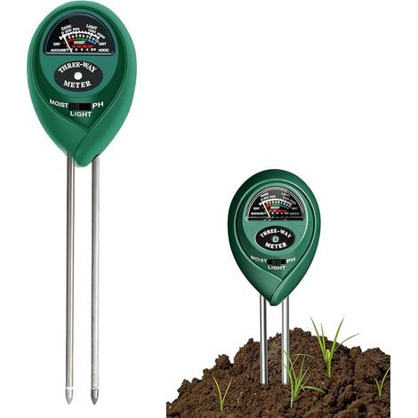Misuratore di umidità del terreno 3 in 1, tester di umidità per piante per umidità/fertilità/pH del terreno, per la cura delle piante, misuratore di umidità del terreno per giardino, prato, fattoria,  (1/5)