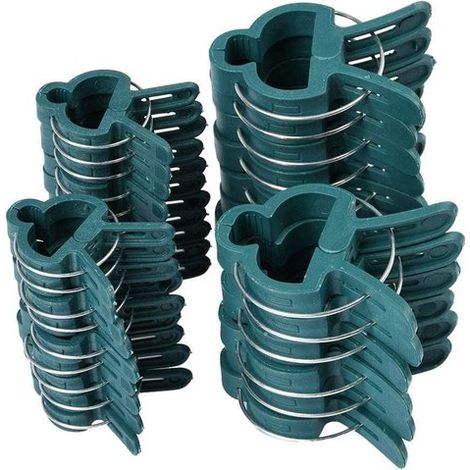 Pflanzenclips – 100 Stück – 2 Größen – Wiederverwendbar für kleine und große Triebe – Geeignet für Zäune, Rosenbögen und Kletterhilfen (1/5)