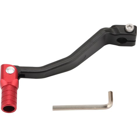 CNC-gefräster Schalthebel aus Aluminiumlegierung, schwarz und rot, kompatibel mit Offroad-Motorrad-Umbauten der Kawasaki KLX-Serie/Honda CRF250L/CRF300L. (1/4)