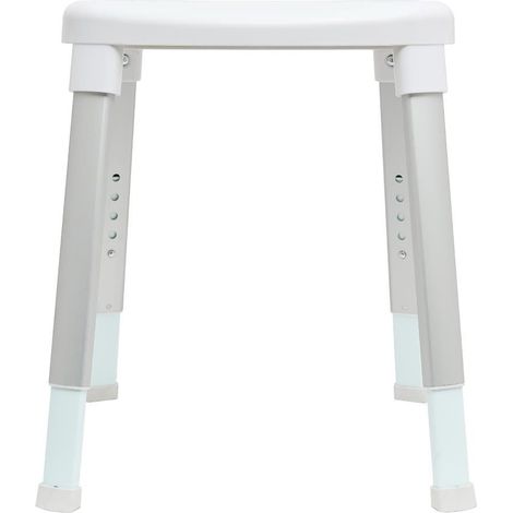 Siège de douche réglable, lignes arrondies et douces,  sans accoudoirs, blanc mat (SATDSEDNASTB)