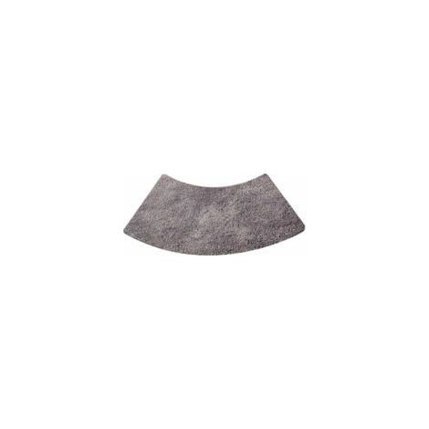 Tapis de douche rond festonné, tapis de douche quart de rond en microfibre, lavable en machine, antidérapant, gris, 45x100cm - Crezuo (1/4)