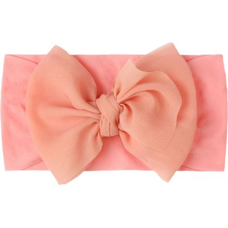 Baby-Haarreif mit Schleife – rosa, breit (1/5)