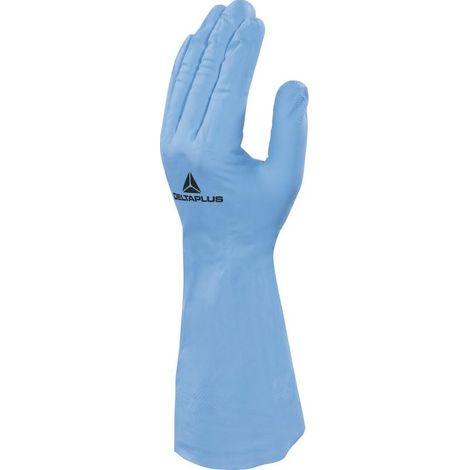 Gant de protection chimique en nitrile NITREX bleu T8/9 - DELTA PLUS - VE830-8/9