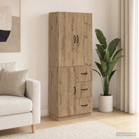 vidaXL Schrankset 2 Stk. Artisan-Eiche Holzwerkstoff (1/5)
