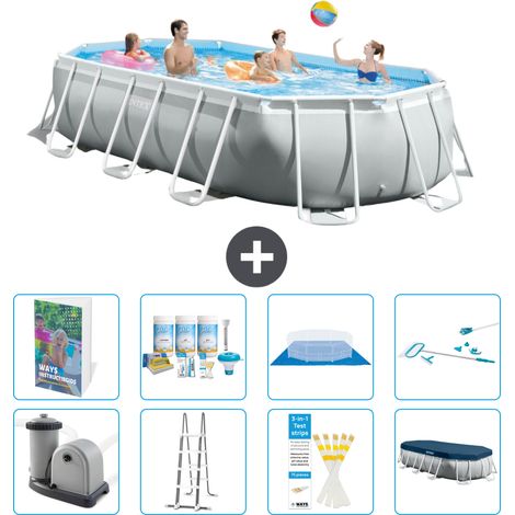 Prism Frame Pool Oval - 503x274x122 cm - 9-teilig S615