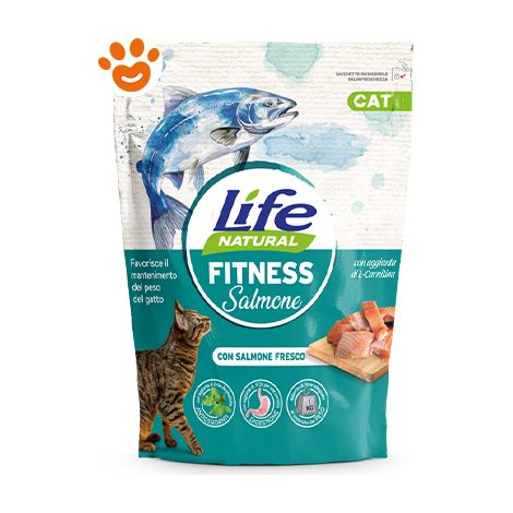 Life Cat Adult Fitness Salmone - Sacco 800 Gr -
