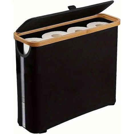 Porte-rouleau de papier toilette mural - Distributeur de papier toilette en plastique bleu avec indicateur de remplissage pour salle de bain (1/5)
