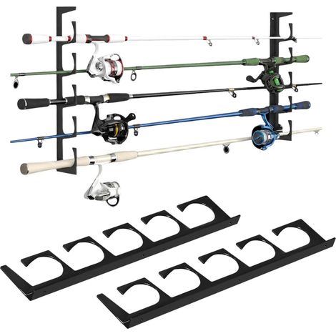 supports horizontaux pour cannes à pêche, supports muraux pour cannes, supports pour cannes de garage, supports muraux pour cannes, supports horizontaux pour cannes à pêche, adaptés au rangement des c (1/5)