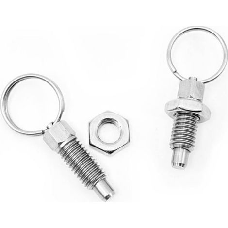 2pcs Goupille De Piston M12 à Ressort 1, Avec Anneau de traction, Bouton à Ressort/Serrures à Ressort Cuneary (1/5)