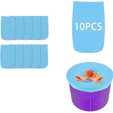 Filter Sock Pool - 9,4 x 3,7 Pouces - Maille Ultra Fine - Pour Panier Skimmer Piscine Hors Sol et Enterrée - Réutilisable - Lot de 20 (1/2)